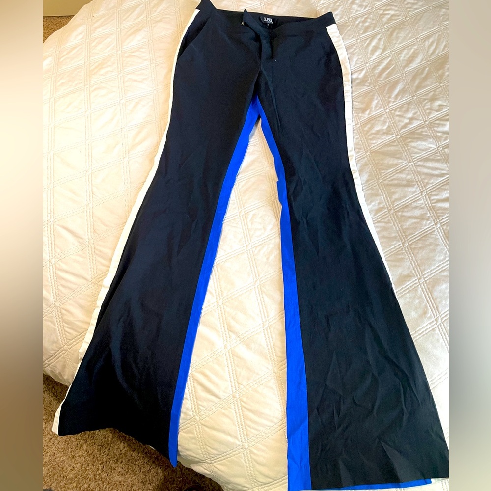 Two tone flare pants